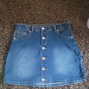Cat & Jack Blue Denim Skirt with Button Detail